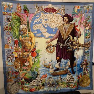 Vintage New Hermes Scarf - Les Ameriques 1992